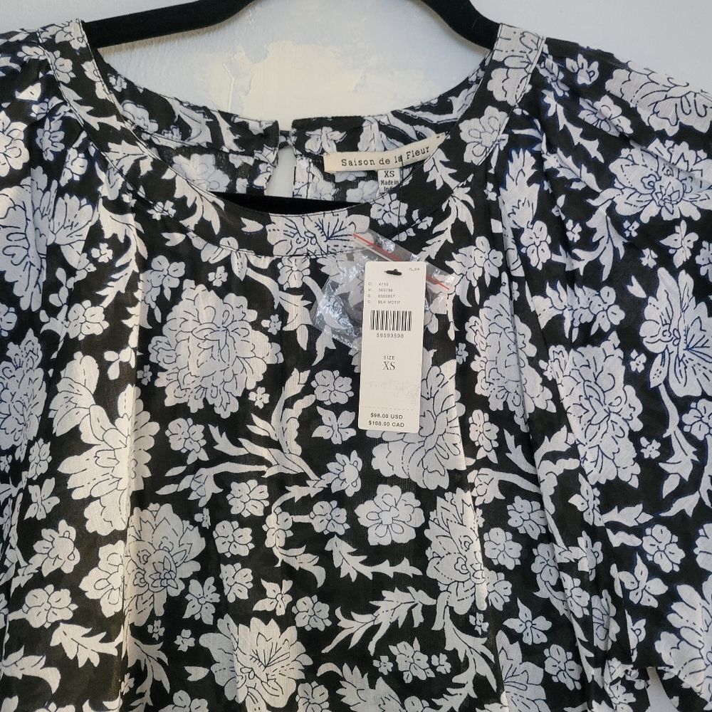 NWT Anthropologie Becca Puff-Sleeved Blouse | XS - Picture 5 of 7